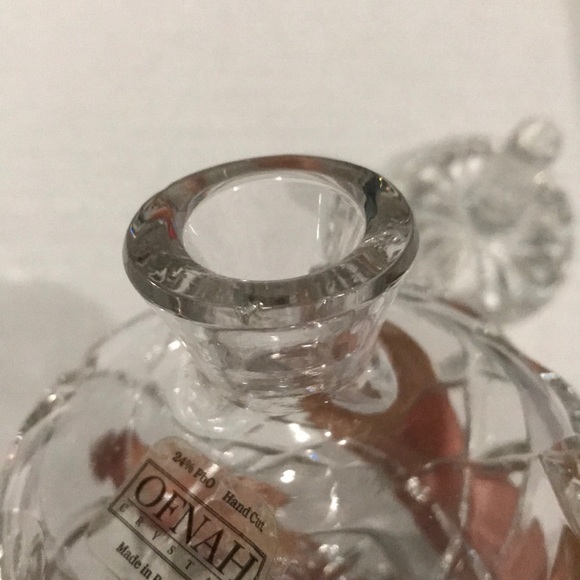 Vintage OFNAH Hand Cut Lead Crystal Perfume Bottle - Picture 6 of 7